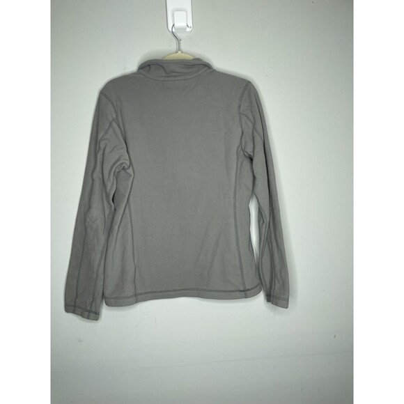 Patagonia Sweater Womens Medium Gray Micro D 1/4 Zip Fleece Pullover Logo - Picture 10 of 11